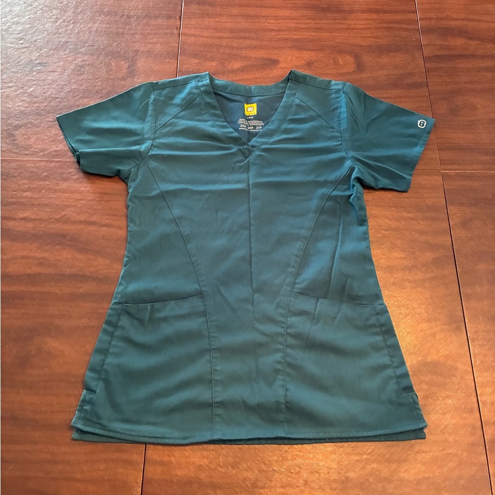 WonderWink Pro Caribbean Blue Scrub Top